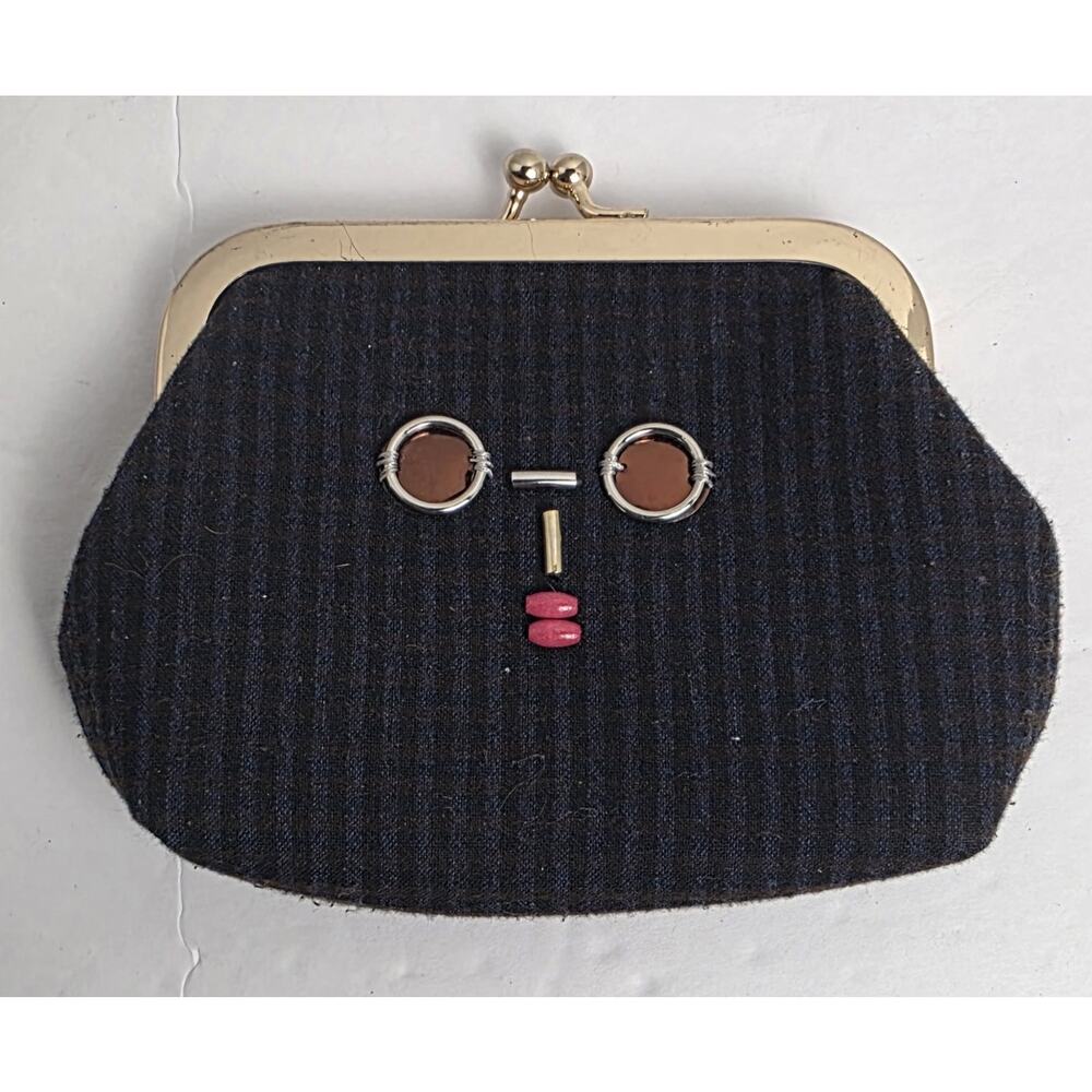 ACCOMMODE Funny Face Mini Wallet‎ Kiss Lock Pouch Coin Purse